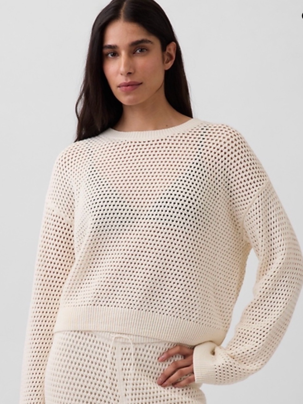 100% Cotton Crochet Sweater